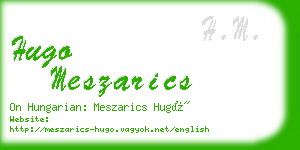 hugo meszarics business card